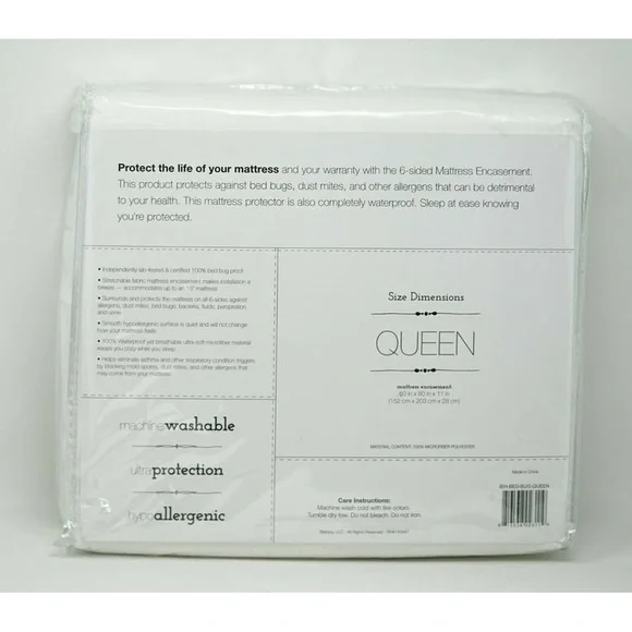 White Mattress Cover for Ultimate Bedding Protection - Picture 3 of 3